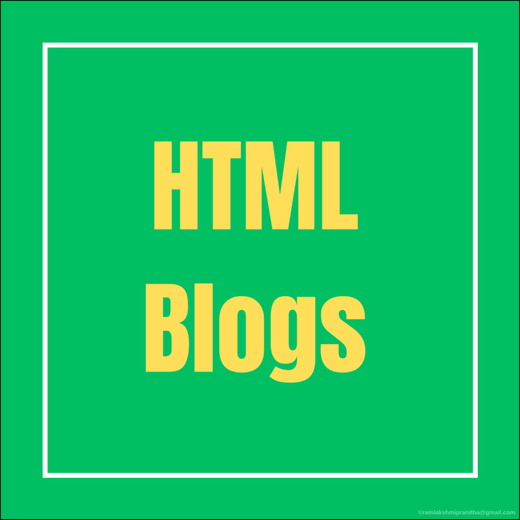 HTML blogs